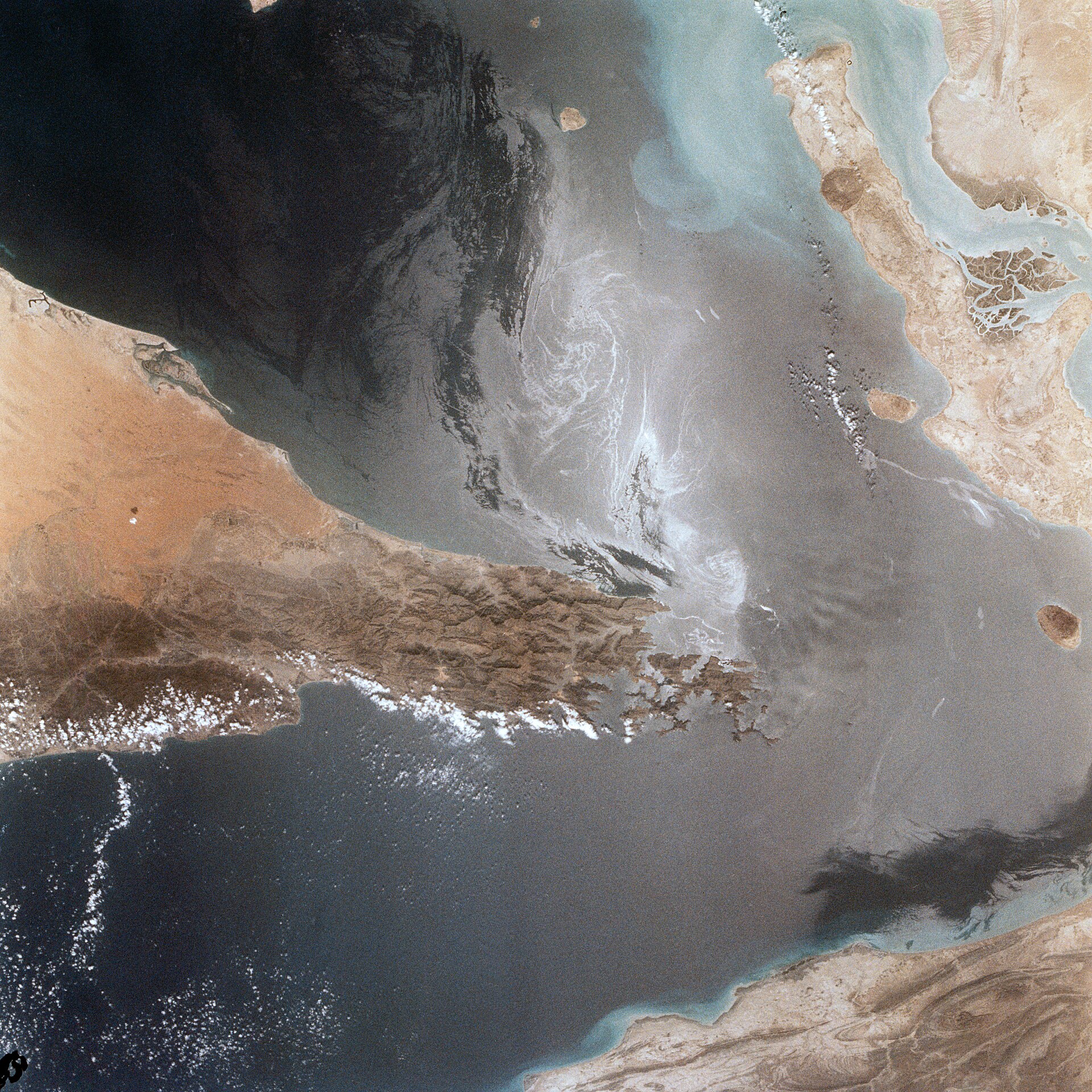 The Strait of Hormuz photographed from orbit